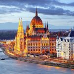 Budapest, Hungary parliament at night